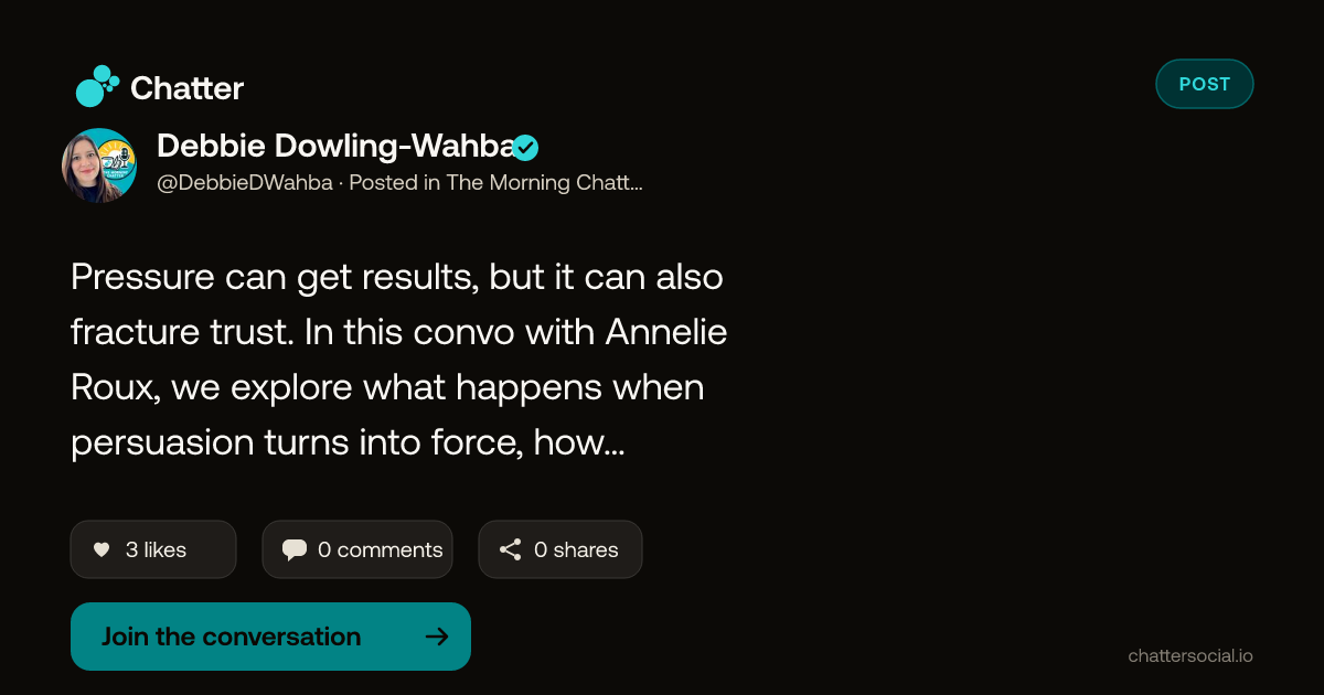 Debbie Dowling-Wahba on Chatter