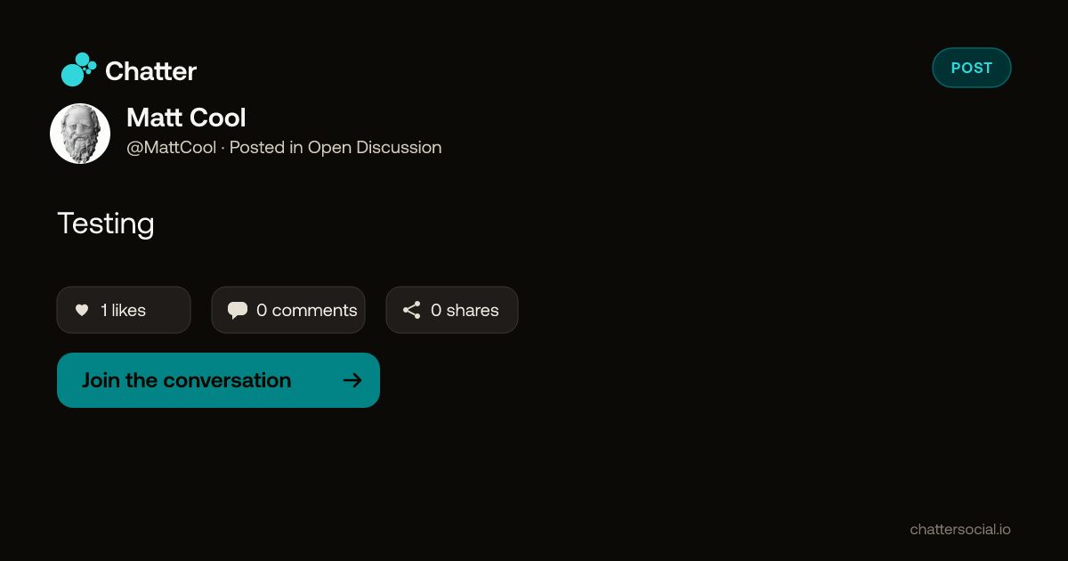 Matt Cool on Chatter
