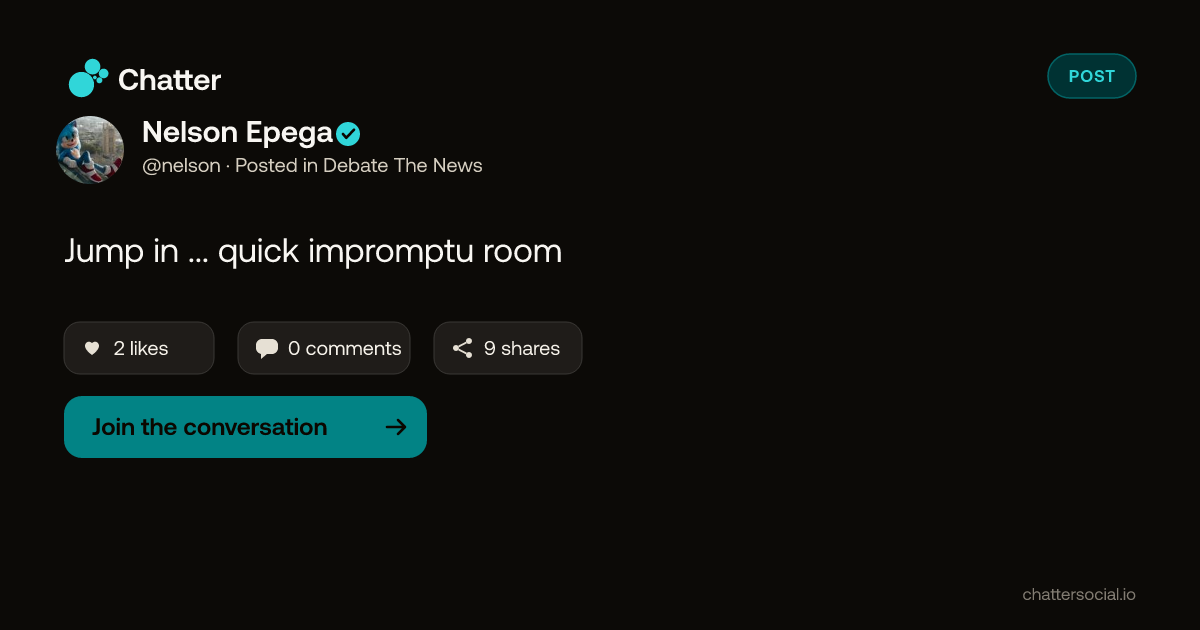 Nelson Epega on Chatter