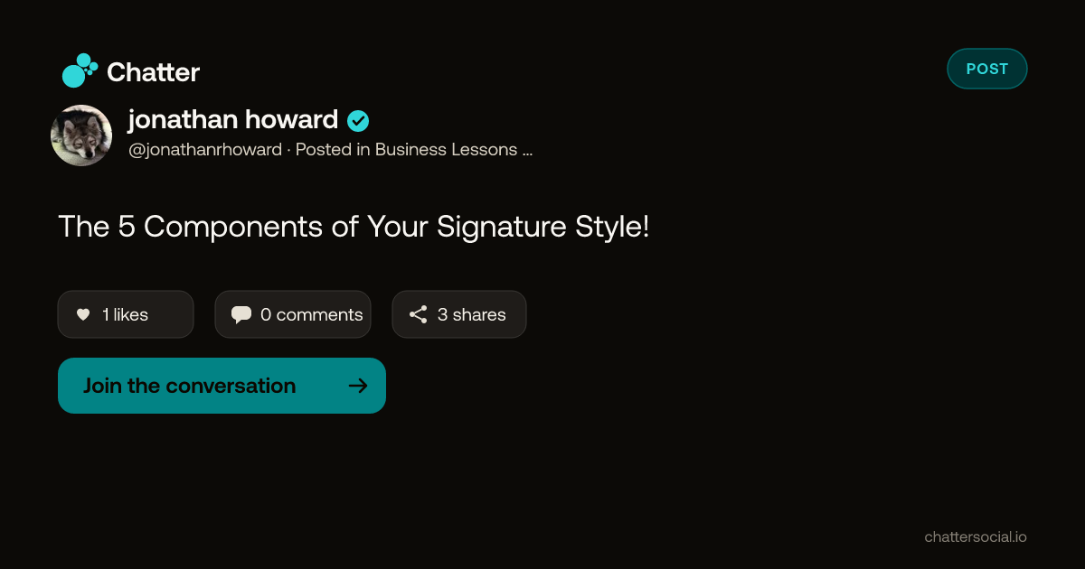 jonathan howard on Chatter