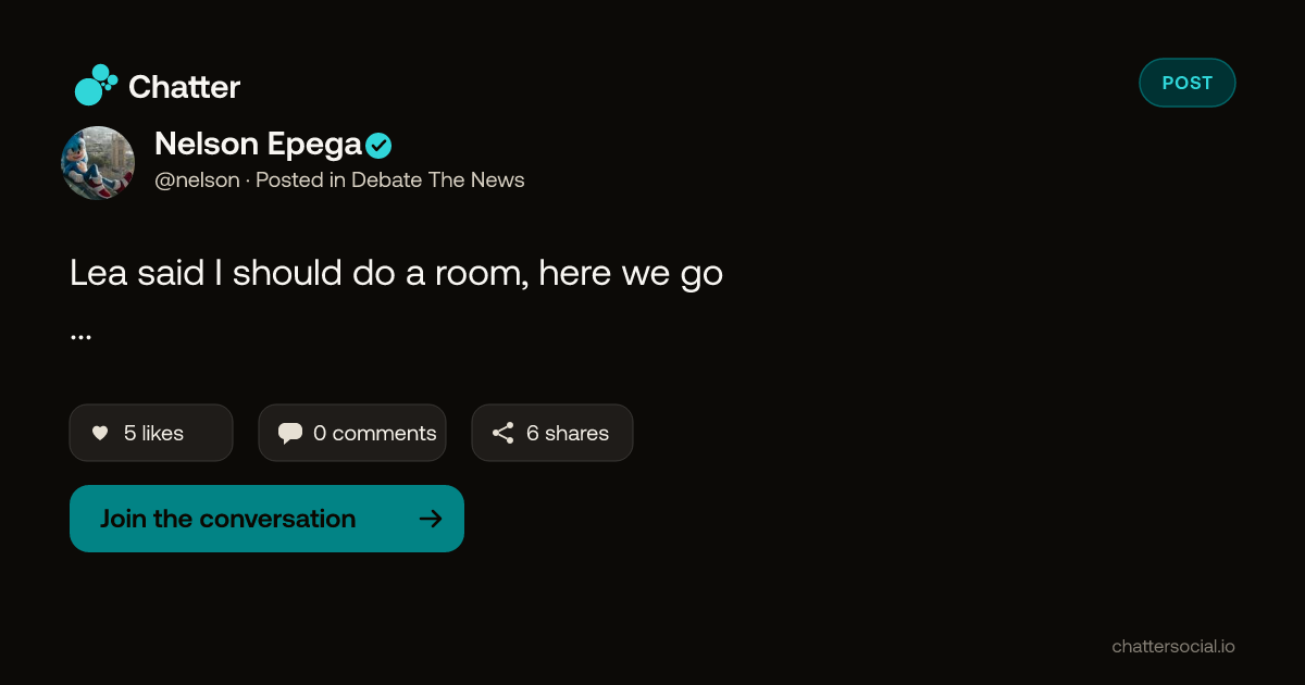 Nelson Epega on Chatter
