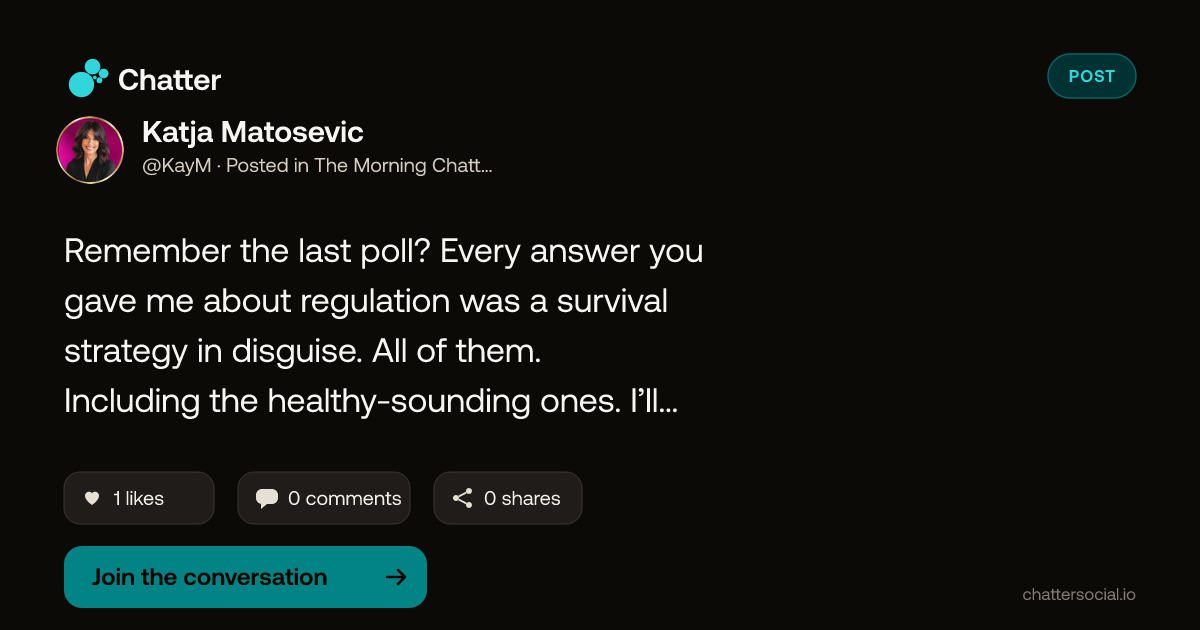 Katja Matosevic on Chatter