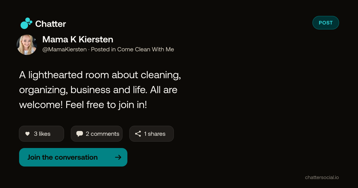 Mama K Kiersten on Chatter