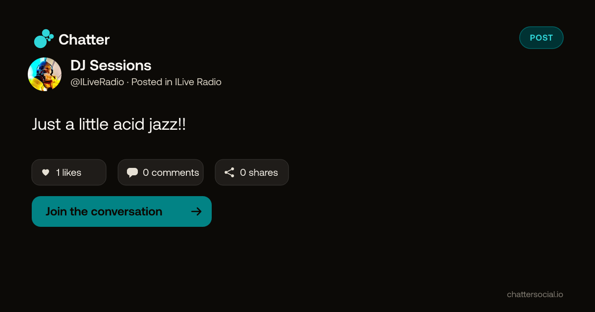 DJ Sessions on Chatter