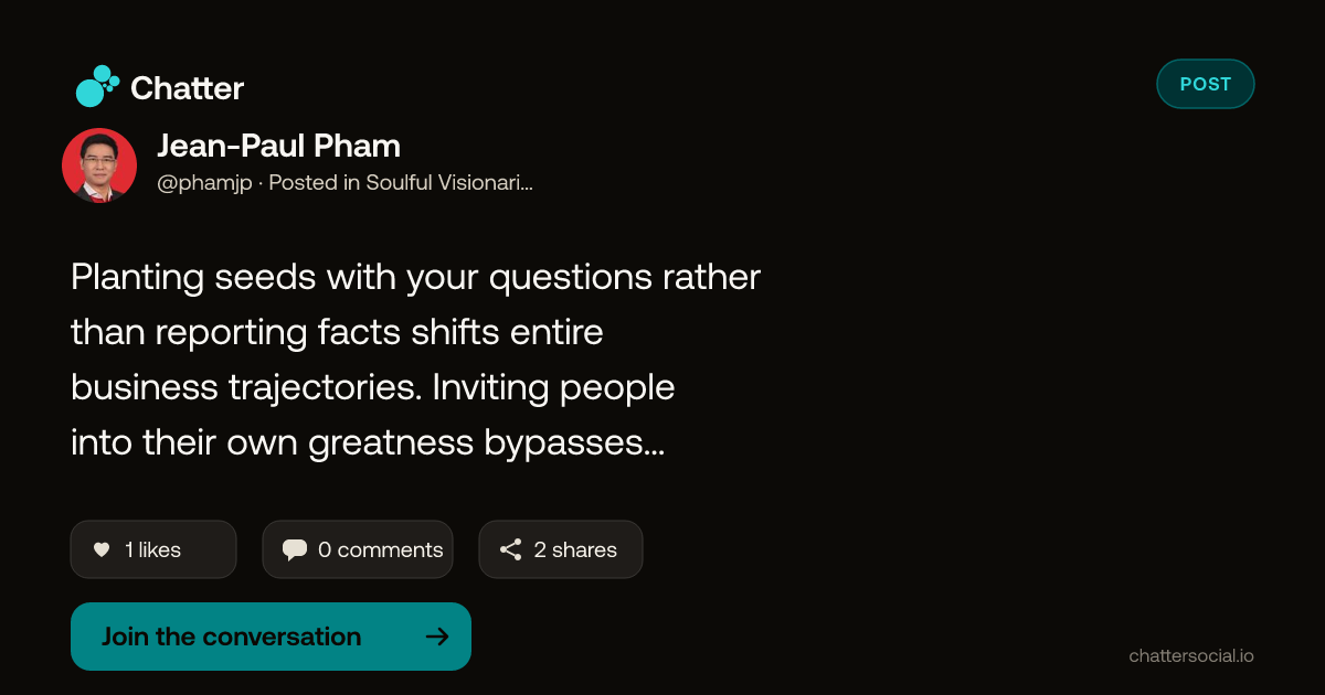 Jean-Paul Pham on Chatter