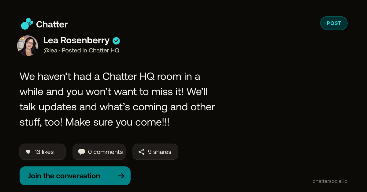 Lea Rosenberry on Chatter