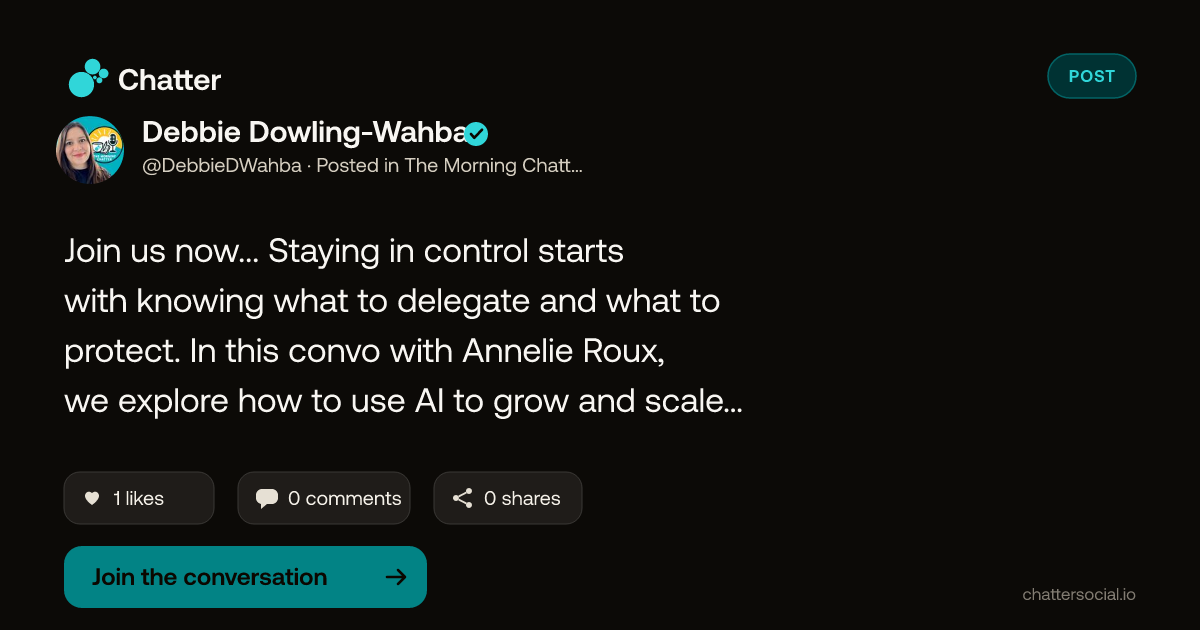 Debbie Dowling-Wahba on Chatter