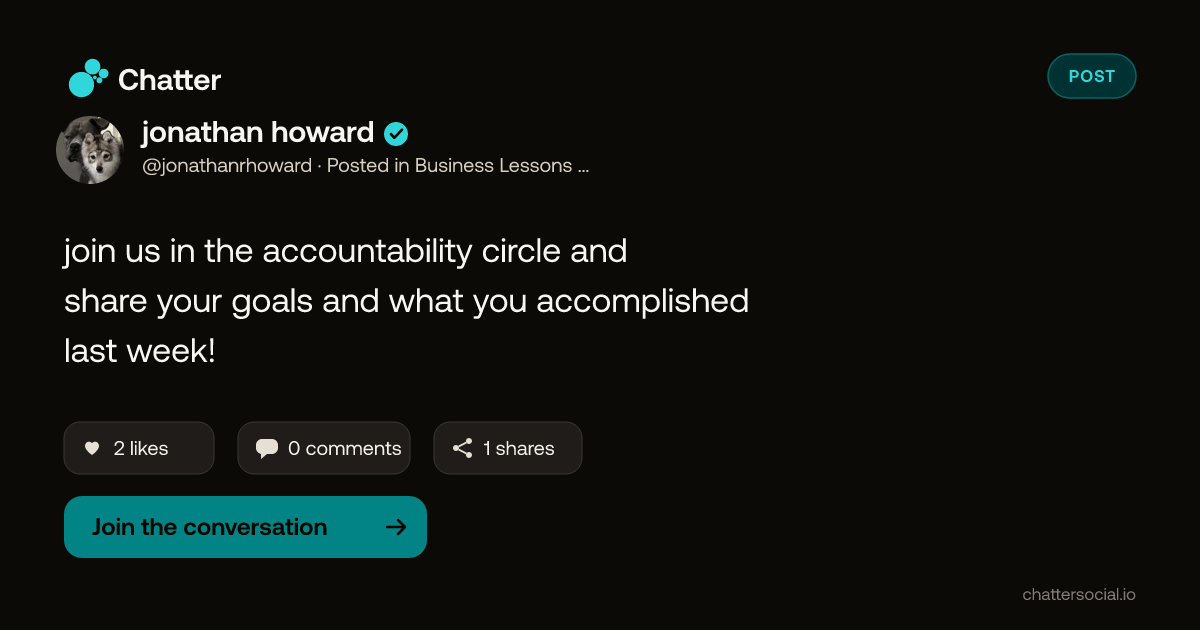 jonathan howard on Chatter