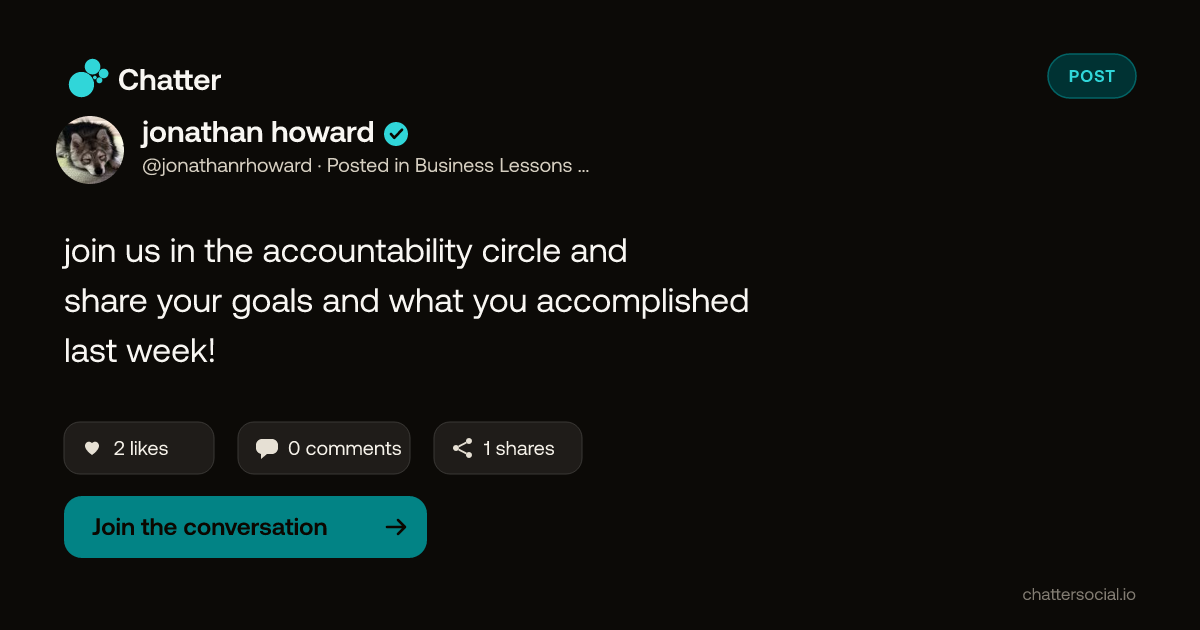 jonathan howard on Chatter