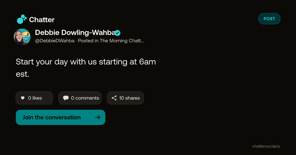 Debbie Dowling-Wahba on Chatter