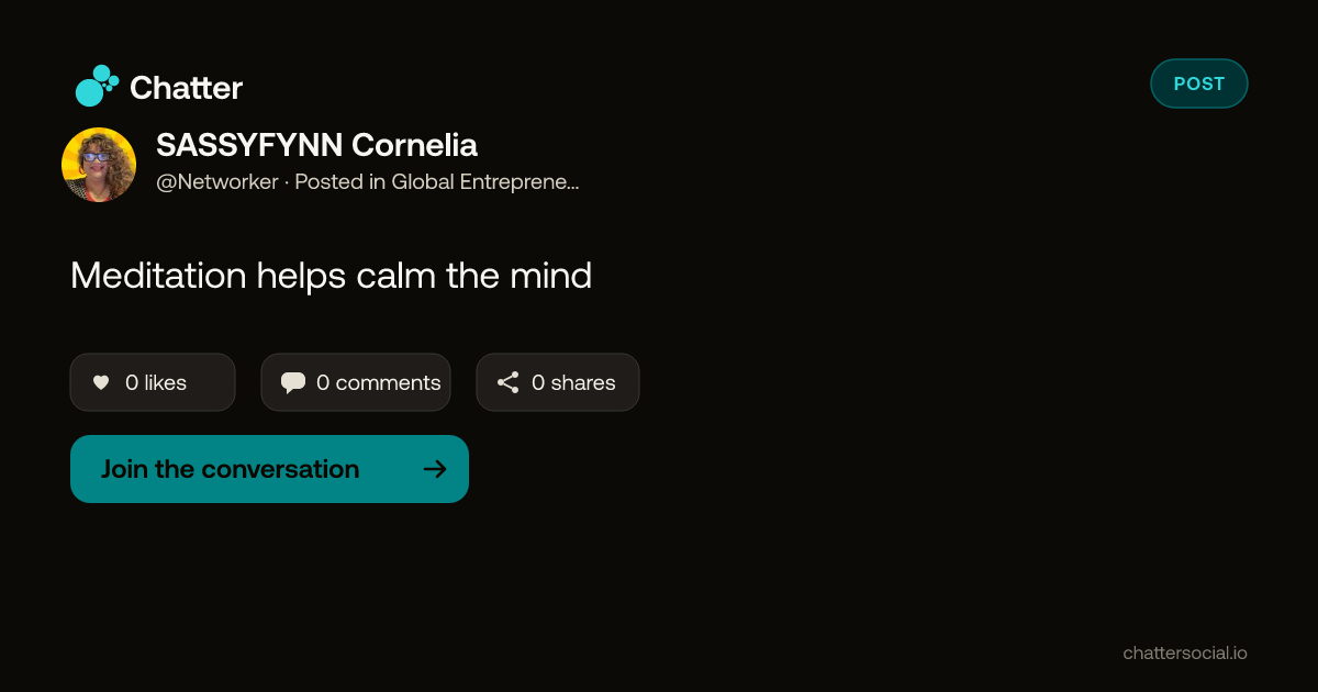 SASSYFYNN Cornelia on Chatter