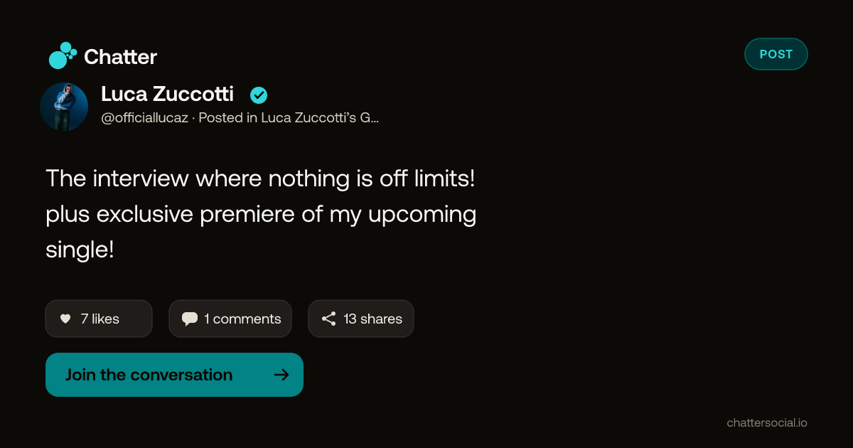 Luca Zuccotti on Chatter
