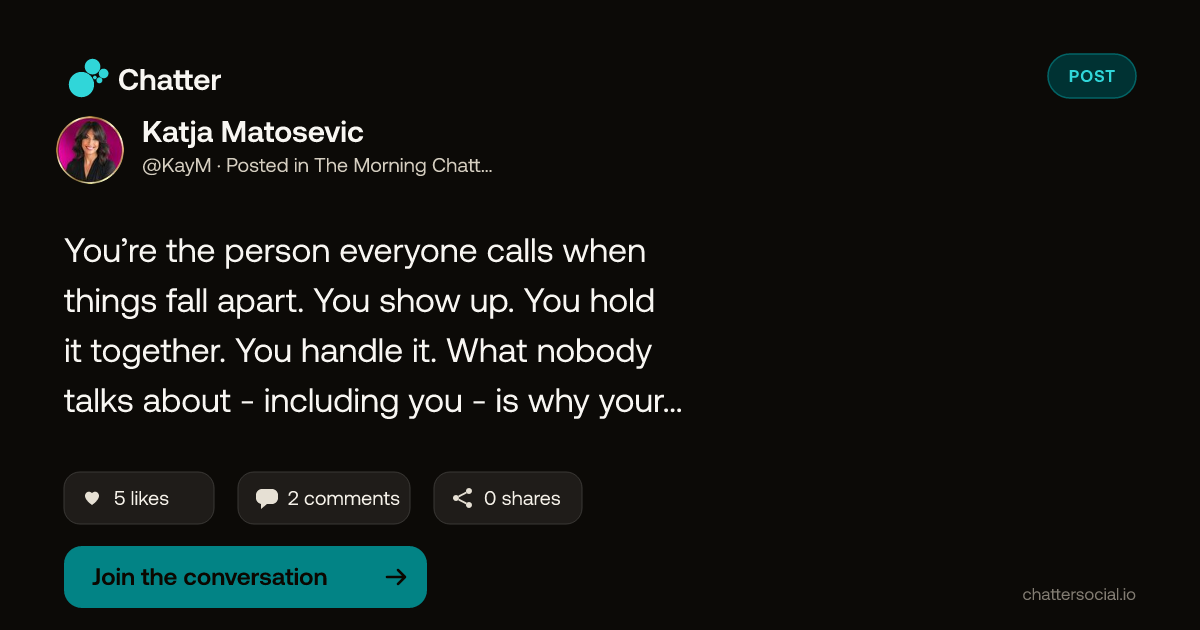 Katja Matosevic on Chatter