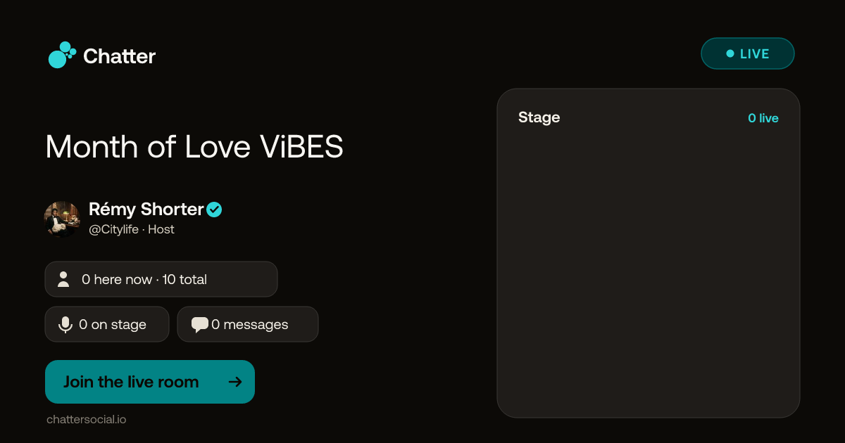 Month of Love ViBES · Live on Chatter