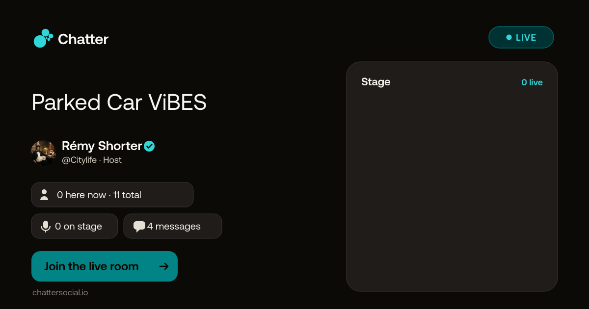Parked Car ViBES · Live on Chatter