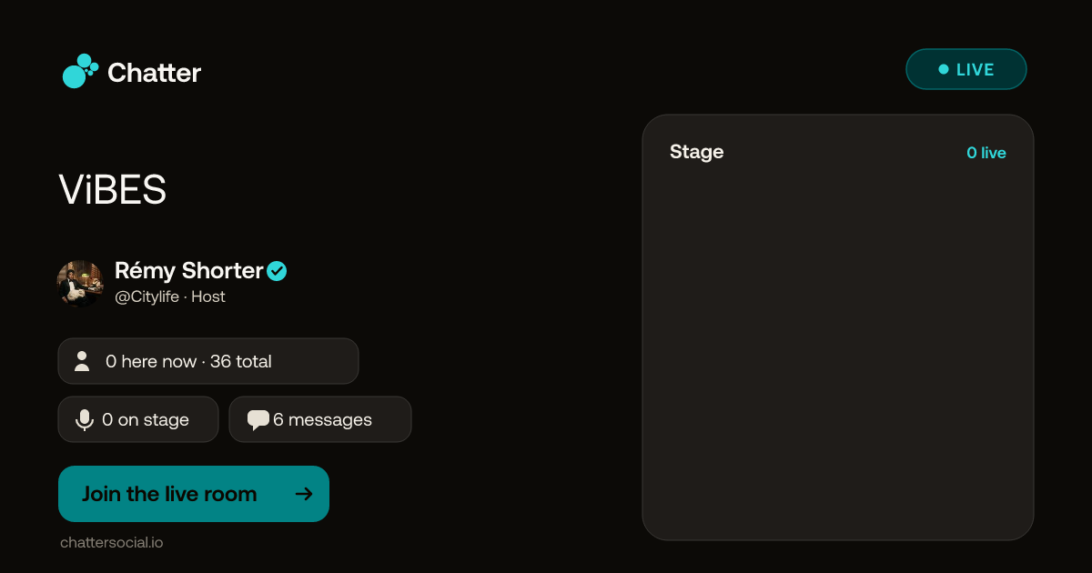ViBES · Live on Chatter