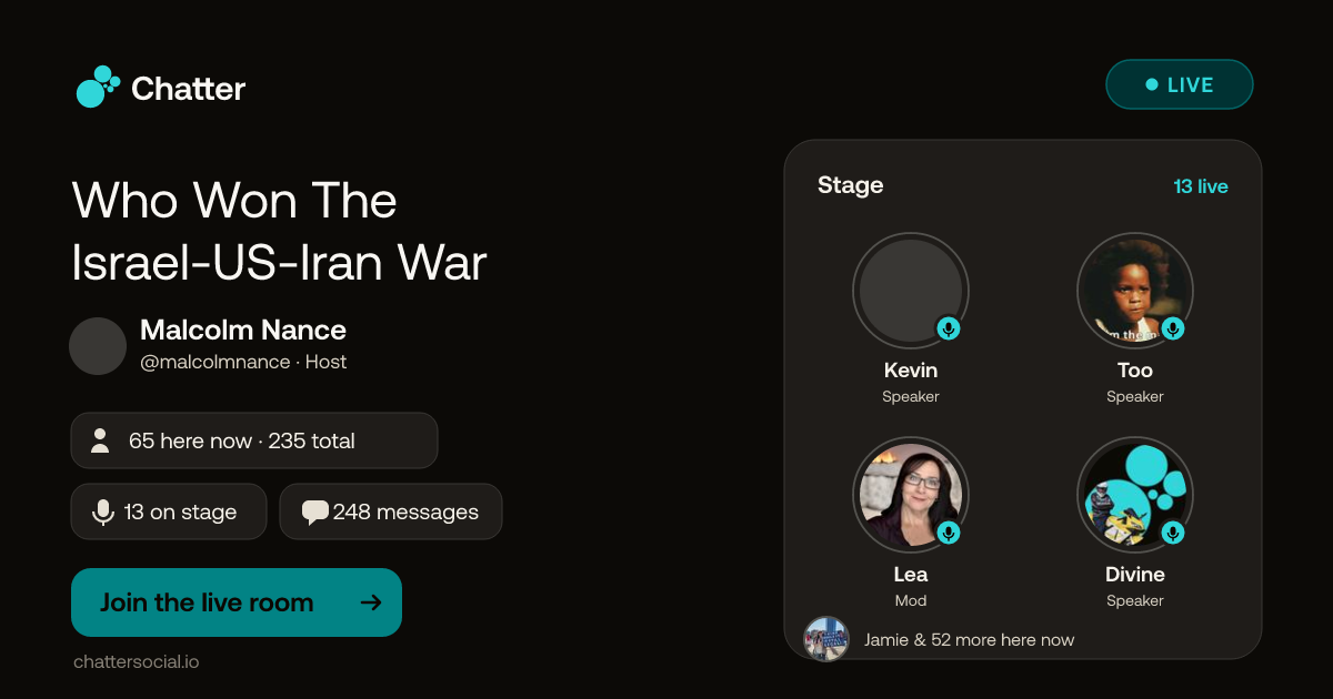 Who Won The Israel-US-Iran War · Live on Chatter