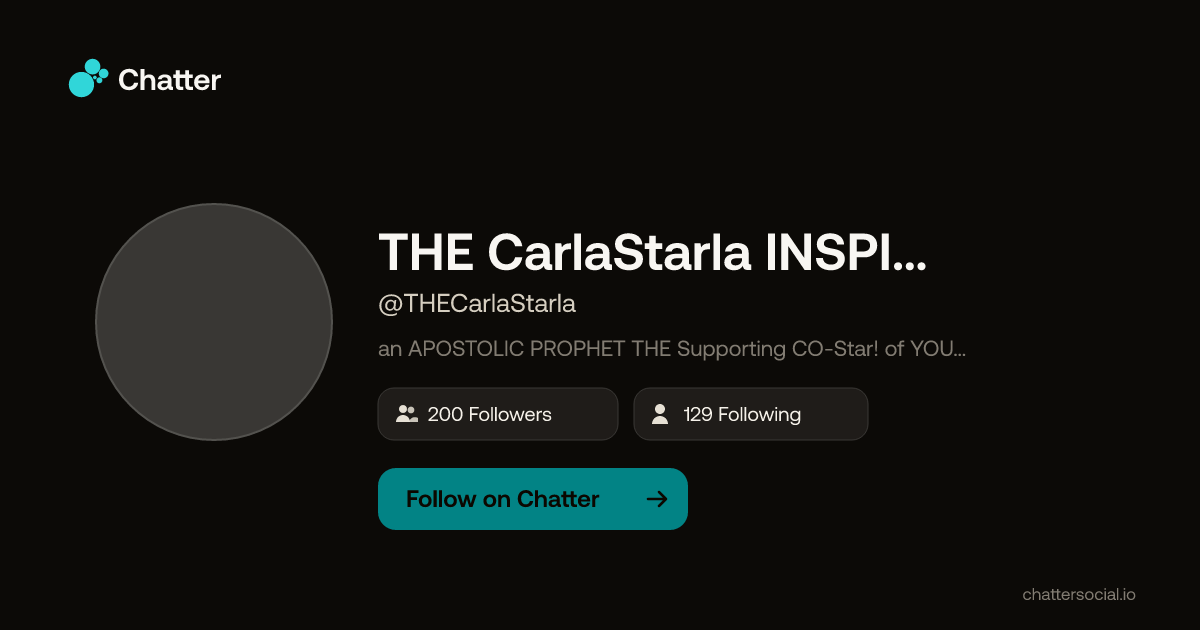 THE CarlaStarla INSPIRES (@THECarlaStarla) on Chatter
