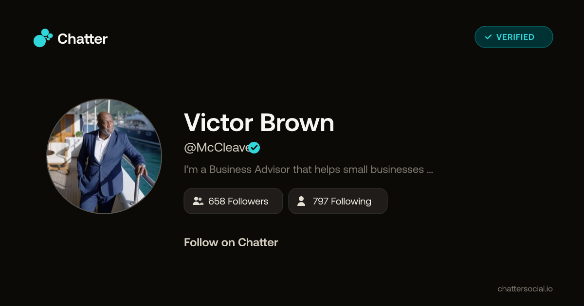 Victor Brown (@McCleave) on Chatter