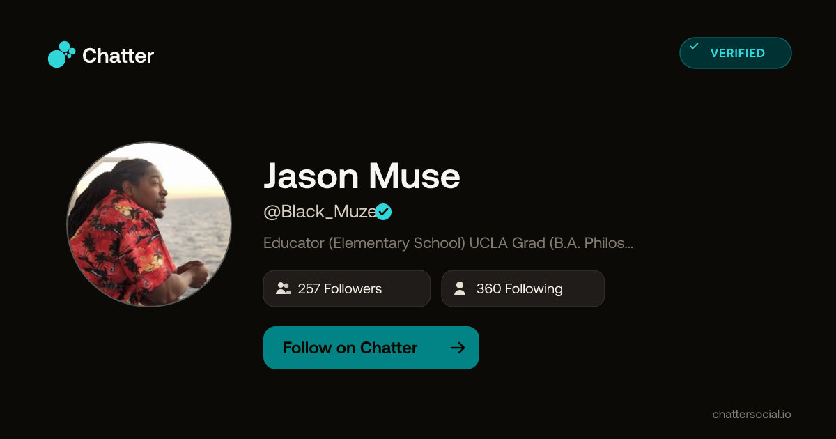 Jason Muse (@Black_Muze) on Chatter