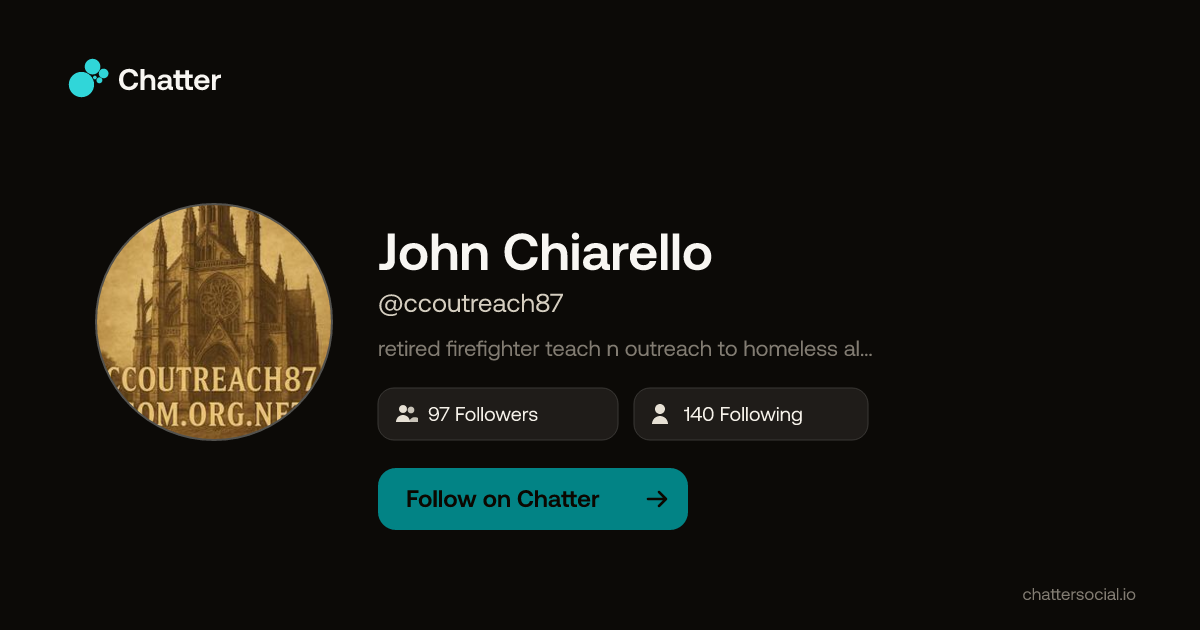John Chiarello (@ccoutreach87) on Chatter