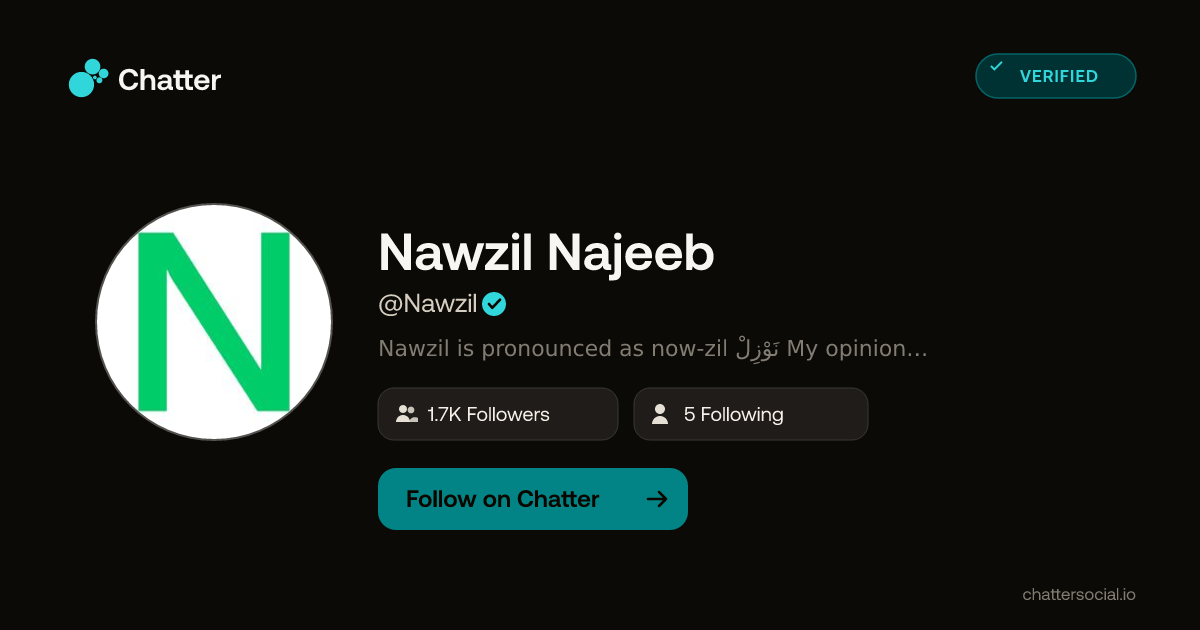 Nawzil Najeeb (@Nawzil) on Chatter