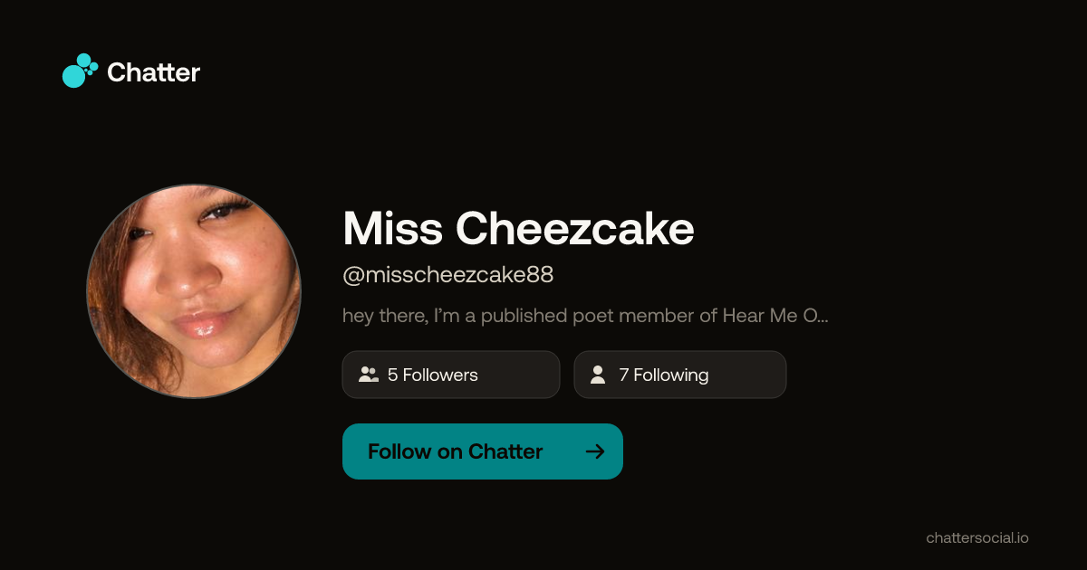 Miss Cheezcake (@misscheezcake88) on Chatter