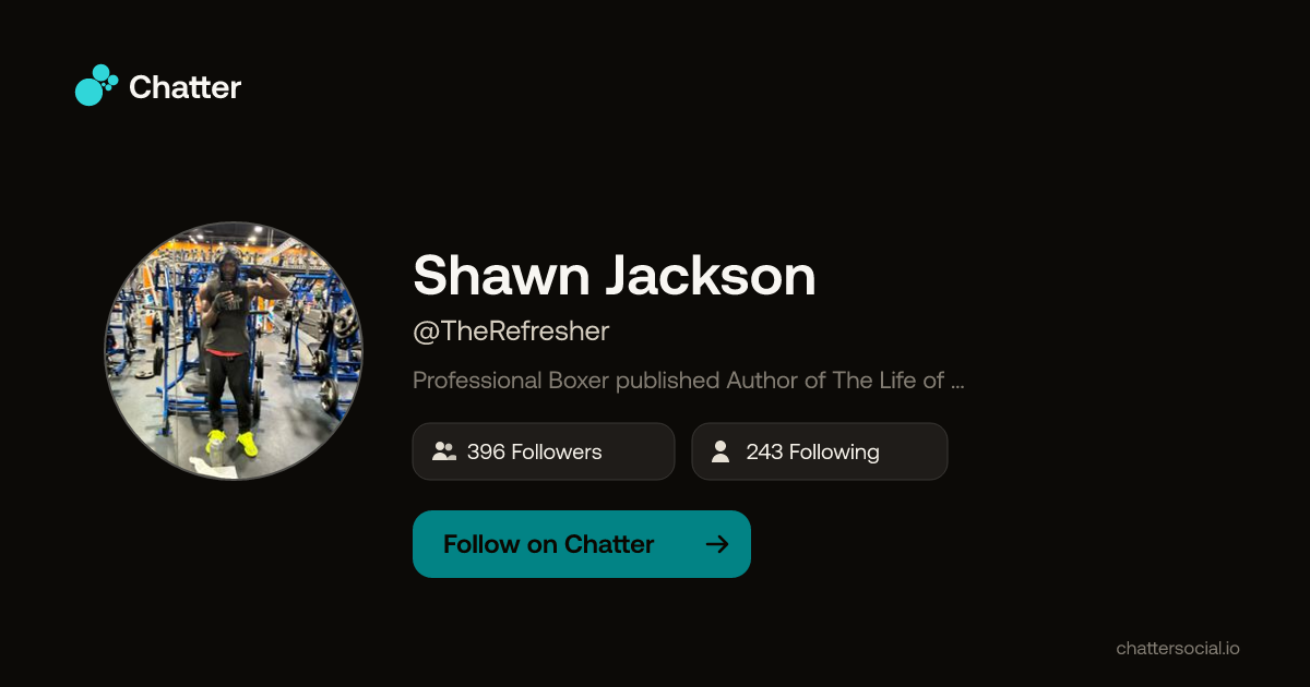 Shawn Jackson (@TheRefresher) on Chatter